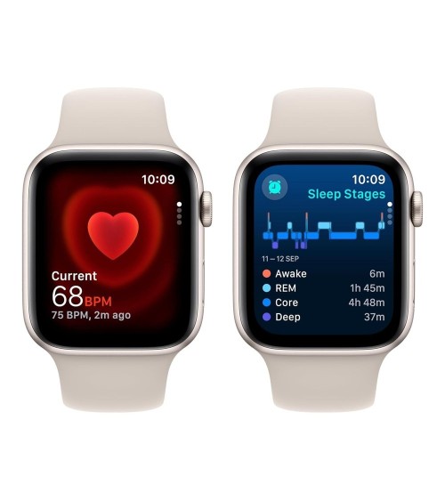 Apple Watch SE 2022 40 mm GPS  Noir Minuit + bracelet sport Noir reconditionnée | Ma Fabrik